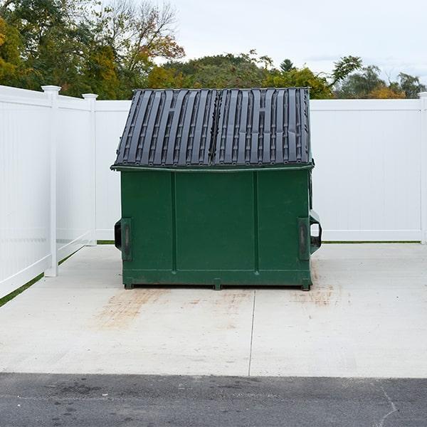 we offer a variety of sizes for our commercial dumpsters to accommodate various business needs, from 2-yard to 8-yard