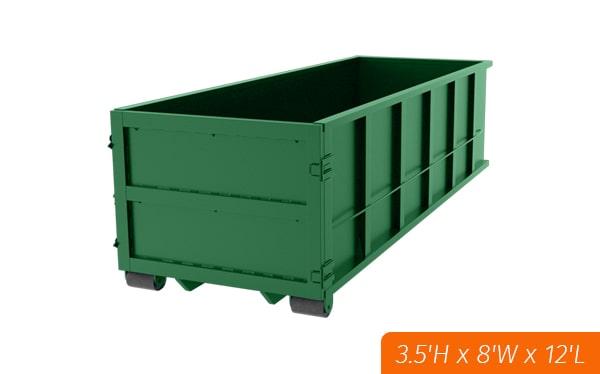 10-yard dumpsters can be used for residential projects such as small renovations or yard waste removal